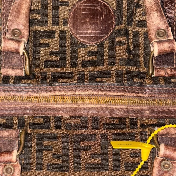 Fendi Monogram Black and Brown Duffel Bag - Picture 12 of 16